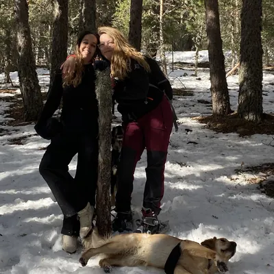 En la nieve con los perros